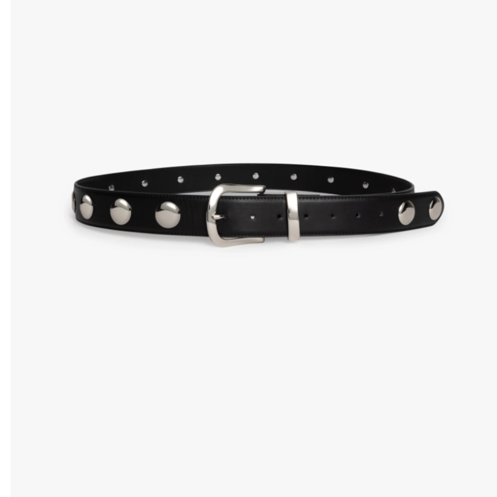 Lisa Says Gah Studded Emery Black Belt Size Small